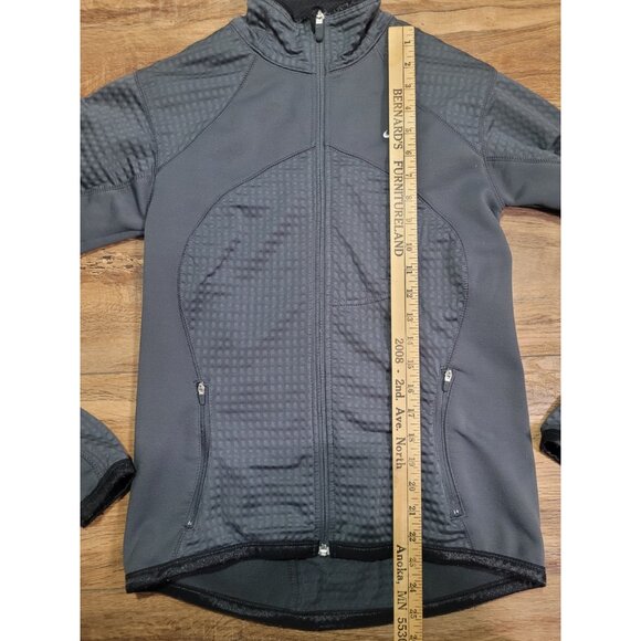 Nike Fit Women Jacket Black Full Zip Hood Therma Waffle Size S - Picture 5 of 11